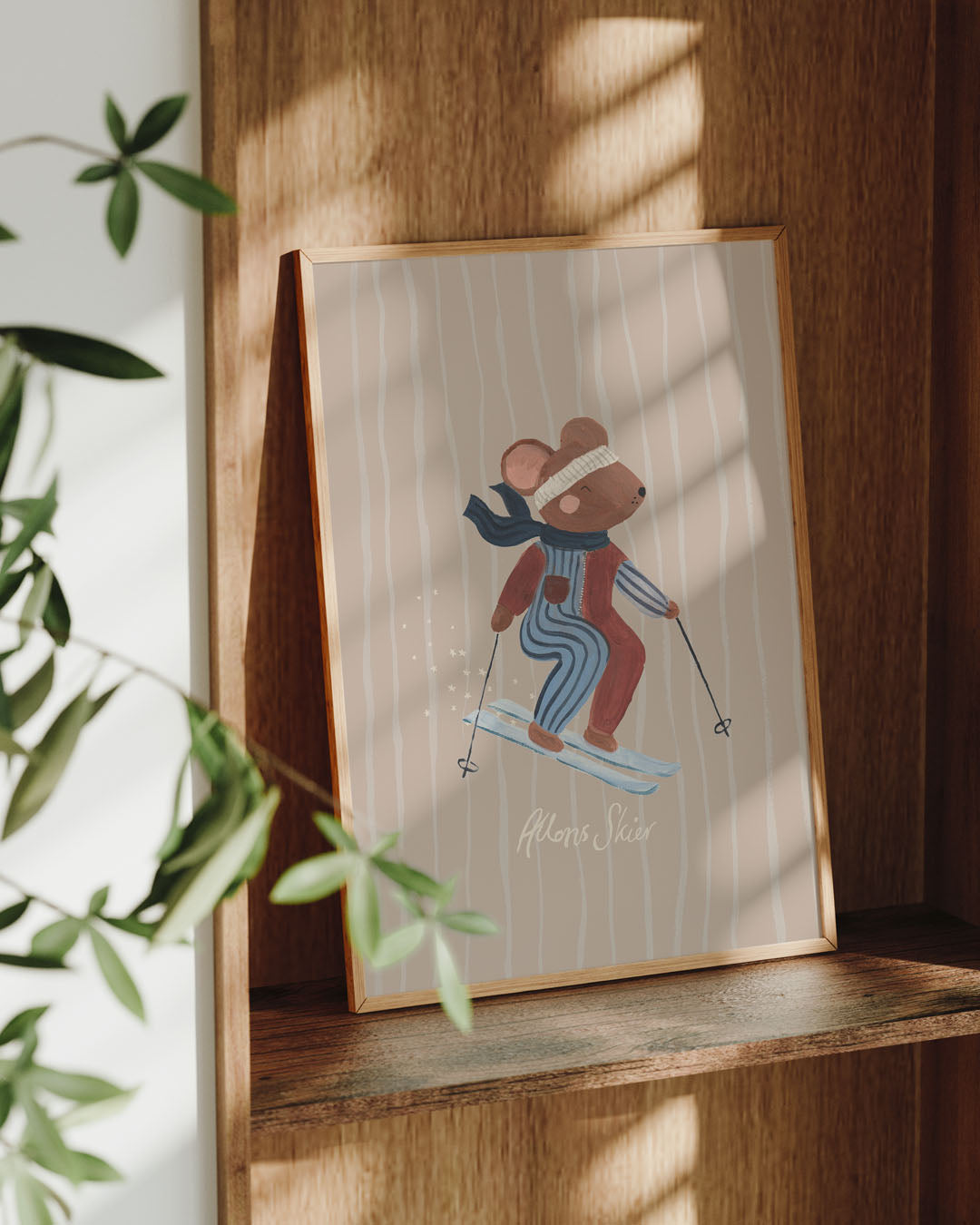 Hit The Slopes - Mouse Art PrintA4