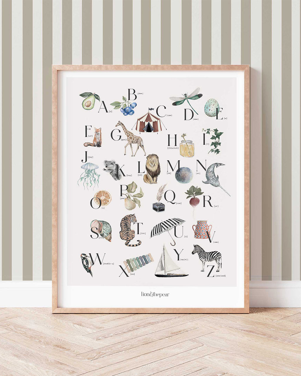Pear Computer Language Lion The Alphabet - Letters Art Print– Lion & The Pear
