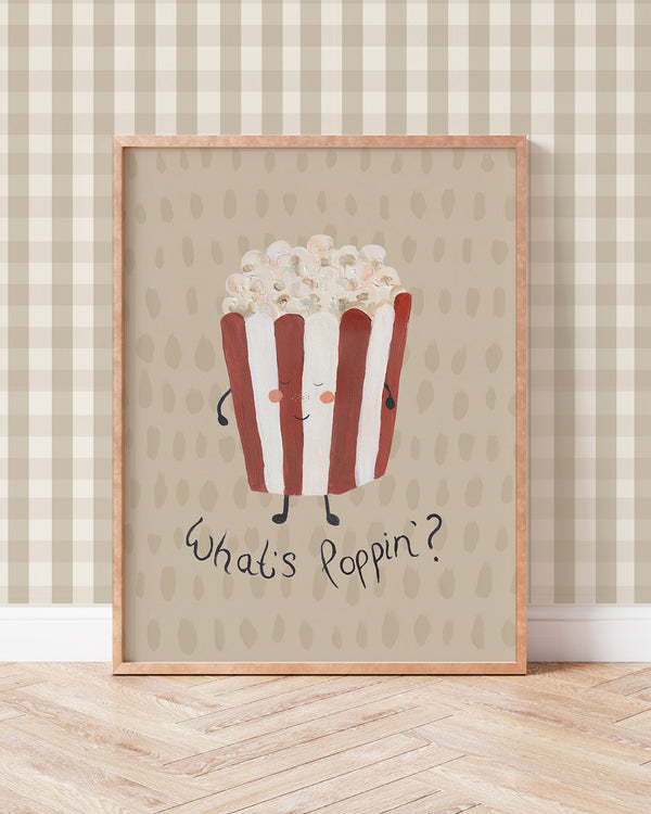 Whats Poppin? Popcorn Art Print - Lion & The Pear