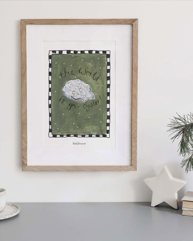 The World Is Your Oyster Print - Lion & The Pear