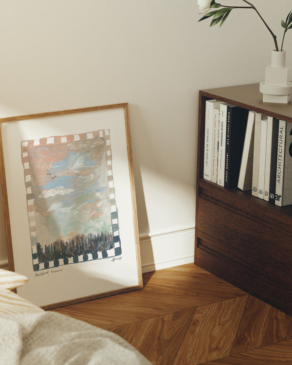 Alternative framing setup highlighting the classic nature artwork of the Beckford Reserve print