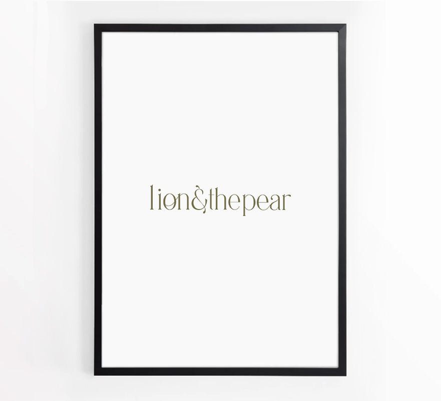 Premium Matte Black Picture Frame - Lion & The Pear
